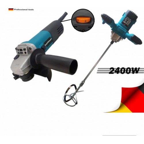 Строителен миксер 2400W + Ъглошлайф 125 мм, 1100W STAHLMAYER