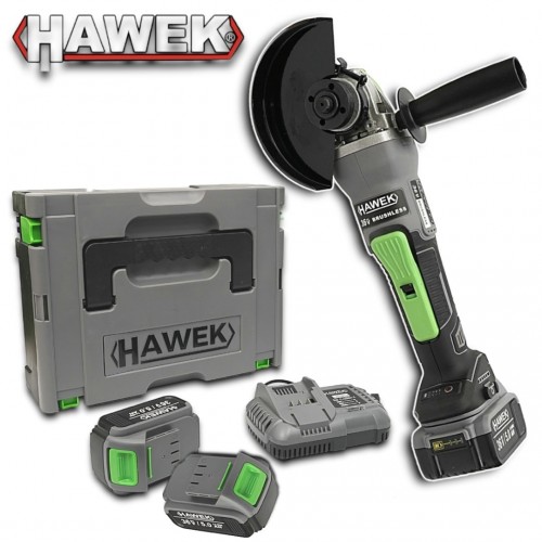 АКУМУЛАТОРЕН БЕЗЧЕТКОВ ЪГЛОШЛАЙФ 36V 5,0AH HAWEK