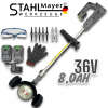 Акумулаторен тример с колелца  STAHLMAYER  , 36v  8.0A  с 2 батерии - цена