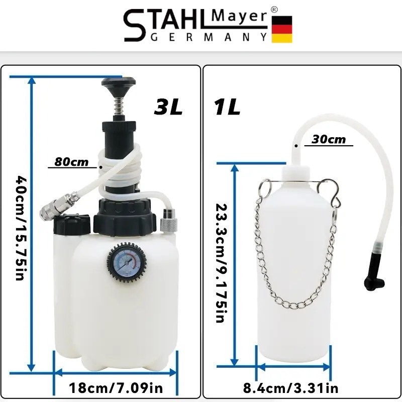 Пневматична система за смяна на спирачна течност 3+1л STAHLMAYER - цена