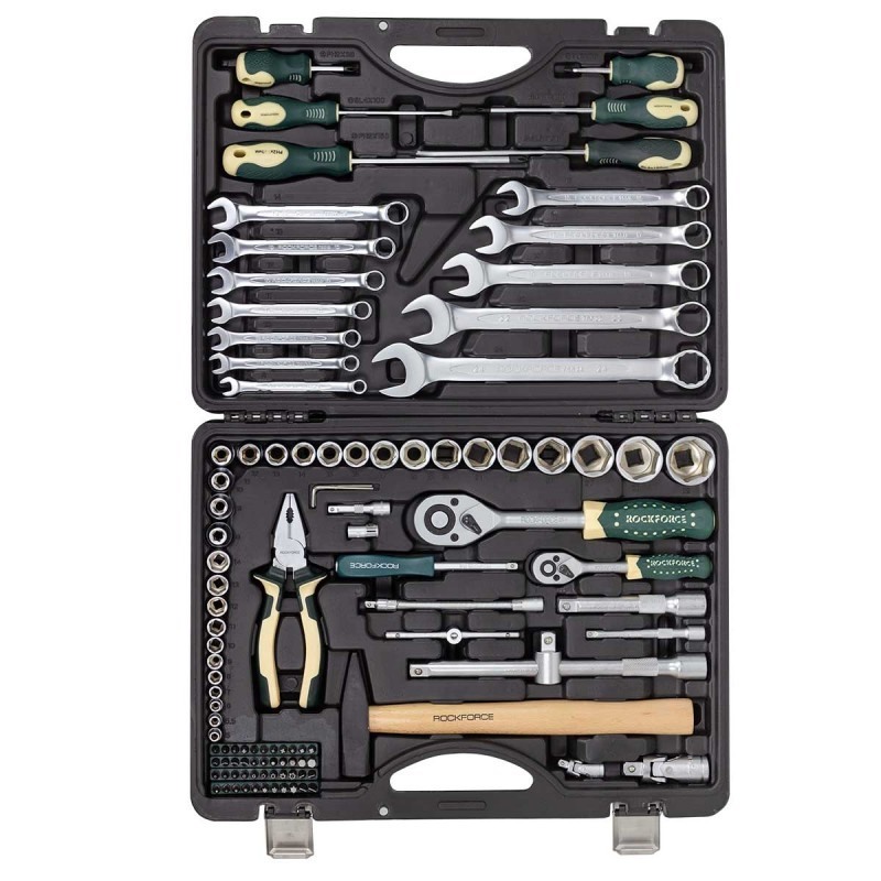 Комплект гедоре 1/2"& 1/4" ,  110 части ROCKFORCE ,41101-5 - цена