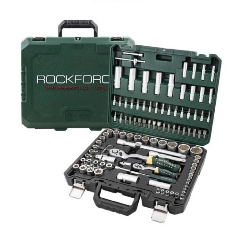 Гедоре 108 части 1/2'' и 1/4'' със специални вложки RockForce XI-ON - цена