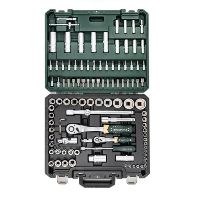 Гедоре 108 части 1/2'' и 1/4'' със специални вложки RockForce XI-ON - цена