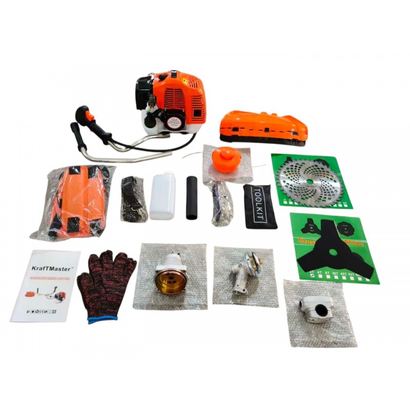 Немски Бензинов Тример за трева KraftMaster 74 кубика 4500w - цена