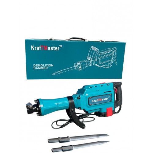 Професионален електрически къртач 2400W в метален куфар KraftMaster