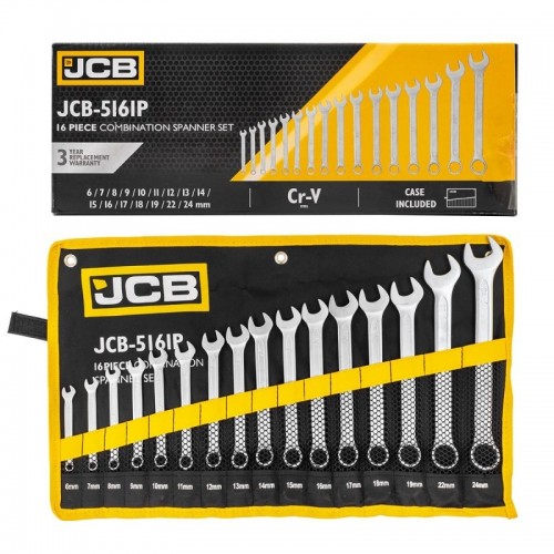 Комплект звездогаечни ключове JCB 16бр 6-24мм / JCB-5161P